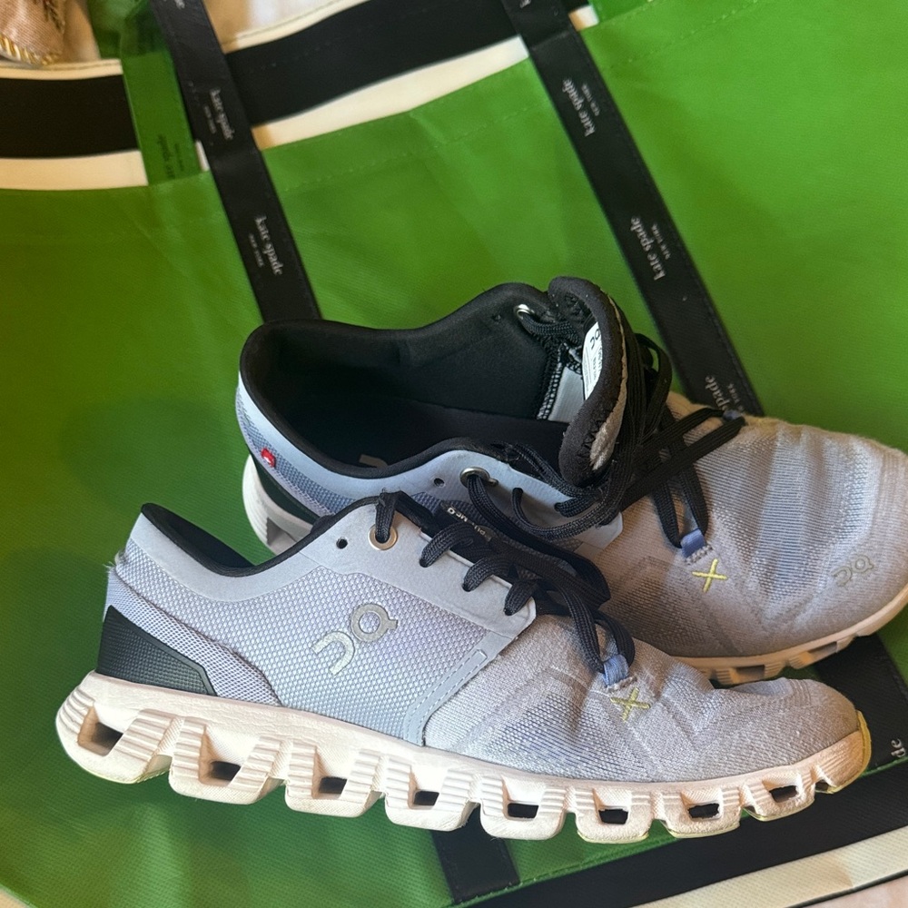 On Running Cloud Sneakers in Light Blue and Black